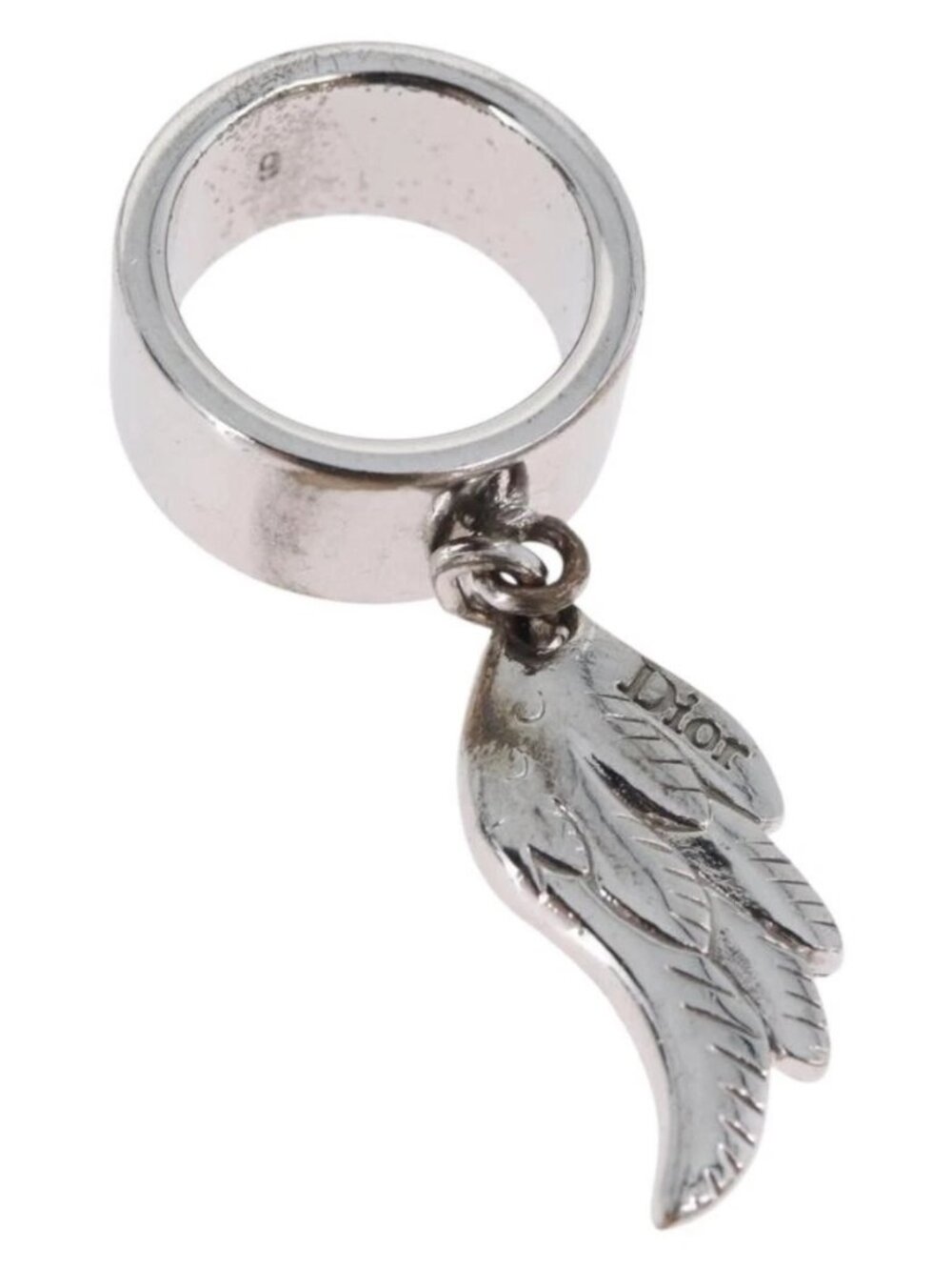 Christian Dior Ring metal Silver Auth BA11378